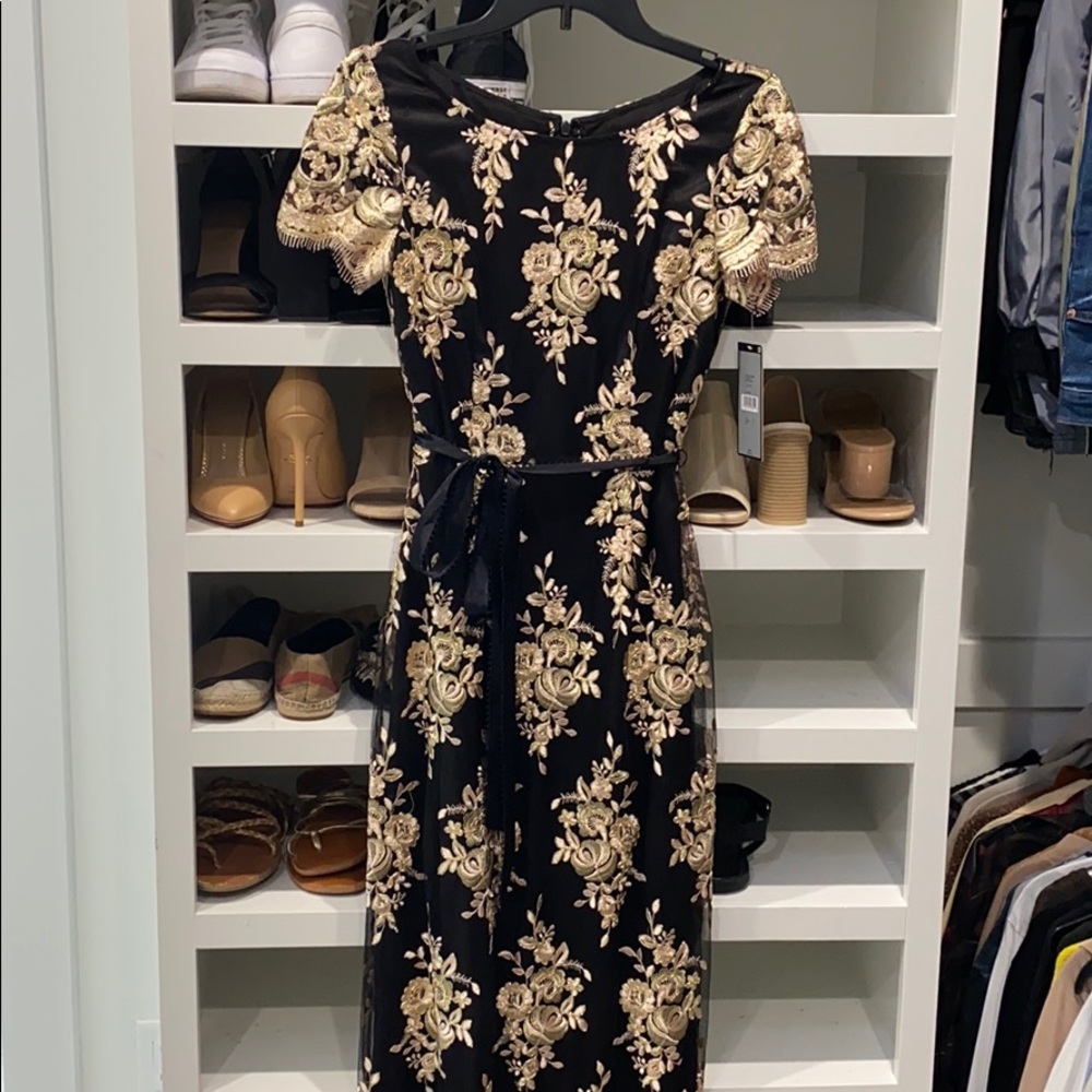 Black and gold gown